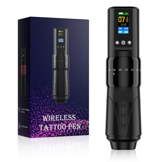 Wireless Tattoo Pen – Adjustable Stroke 2.0-4.2mm | 1600mAh Battery | TFT Display